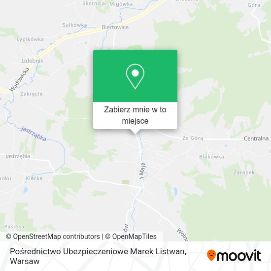 Mapa Pośrednictwo Ubezpieczeniowe Marek Listwan