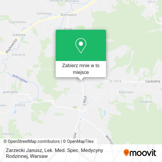 Mapa Zarzecki Janusz, Lek. Med. Spec. Medycyny Rodzinnej