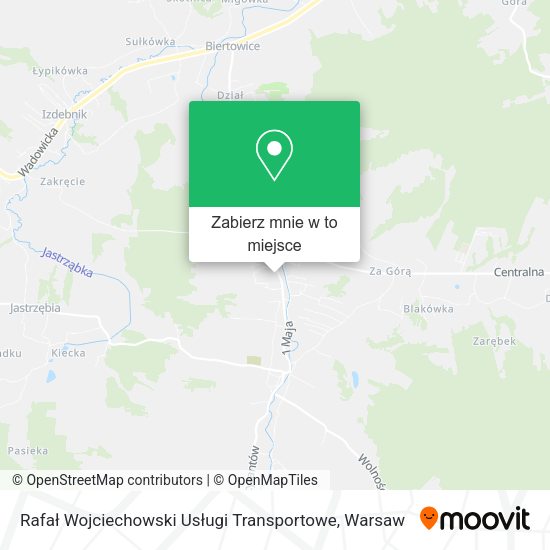 Mapa Rafał Wojciechowski Usługi Transportowe