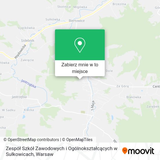 Mapa Zespół Szkół Zawodowych i Ogólnokształcących w Sułkowicach