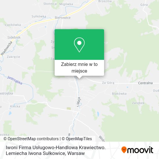 Mapa Iwoni Firma Usługowo-Handlowa Krawiectwo. Lemiecha Iwona Sułkowice