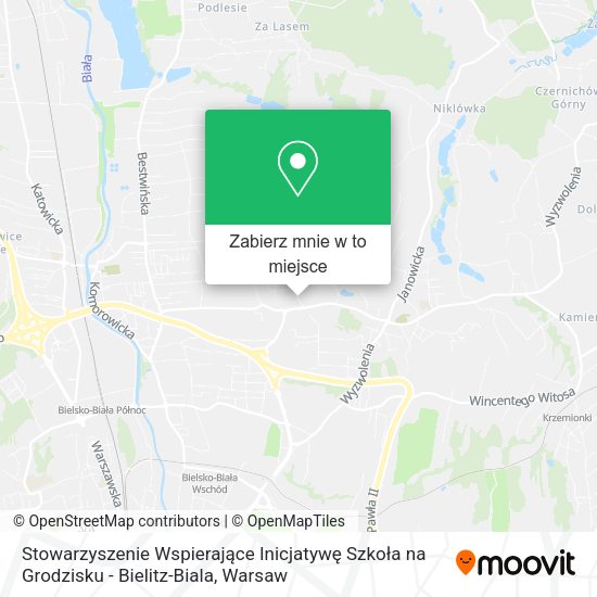 Mapa Stowarzyszenie Wspierające Inicjatywę Szkoła na Grodzisku - Bielitz-Biala