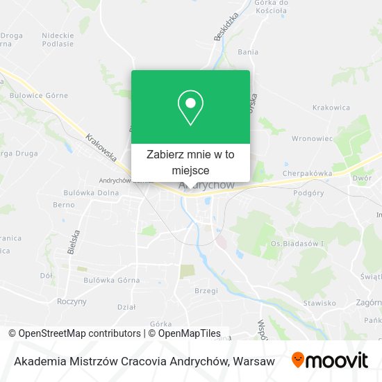 Mapa Akademia Mistrzów Cracovia Andrychów