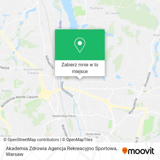 Mapa Akademia Zdrowia Agencja Rekreacyjno Sportowa