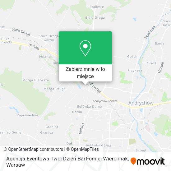 Mapa Agencja Eventowa Twój Dzień Bartłomiej Wiercimak