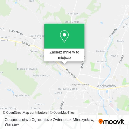 Mapa Gospodarstwo Ogrodnicze Zwienczak Mieczysław