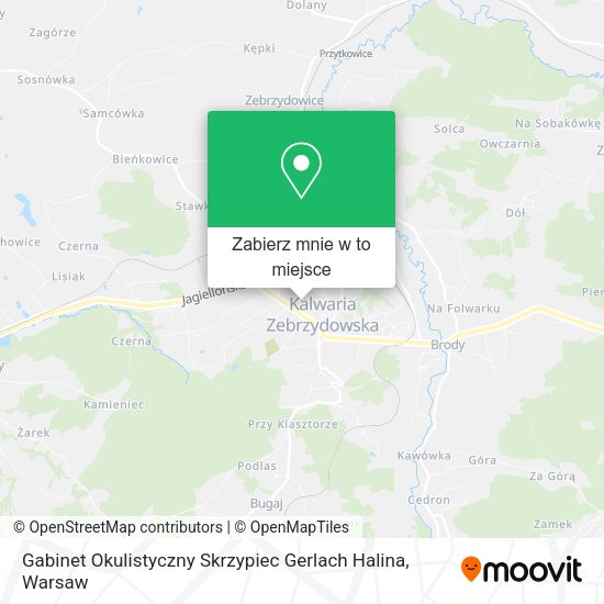 Mapa Gabinet Okulistyczny Skrzypiec Gerlach Halina