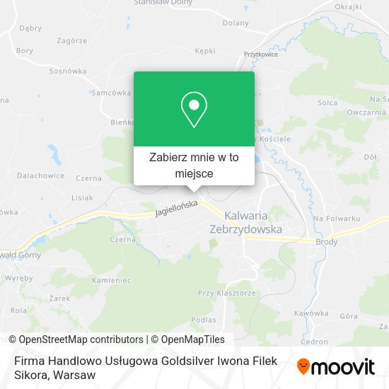 Mapa Firma Handlowo Usługowa Goldsilver Iwona Filek Sikora