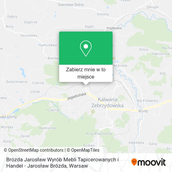 Mapa Brózda Jarosław Wyrób Mebli Tapicerowanych i Handel - Jarosław Brózda