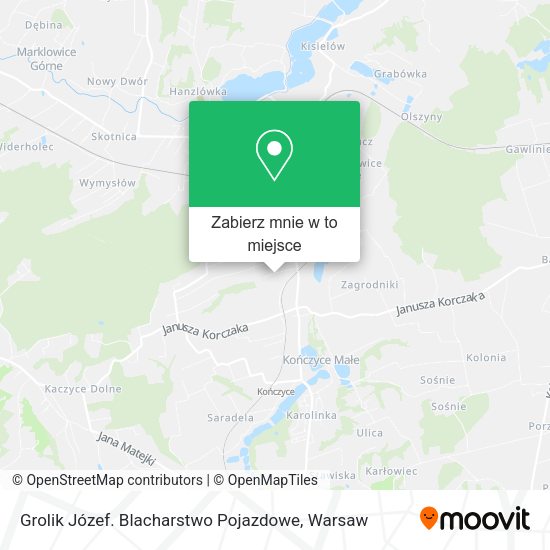 Mapa Grolik Józef. Blacharstwo Pojazdowe