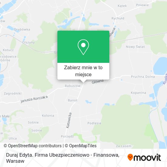 Mapa Duraj Edyta. Firma Ubezpieczeniowo - Finansowa