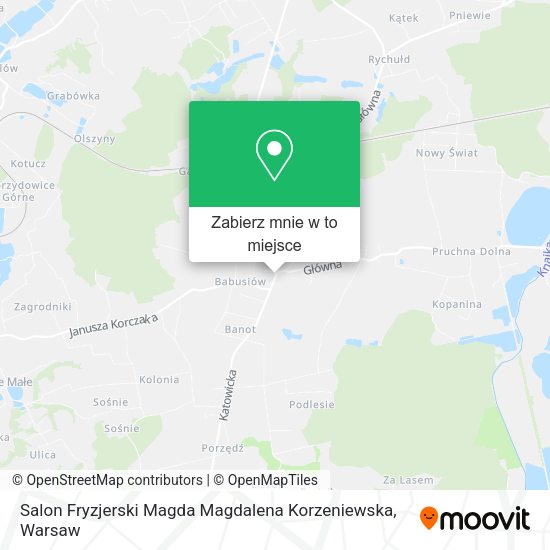 Mapa Salon Fryzjerski Magda Magdalena Korzeniewska