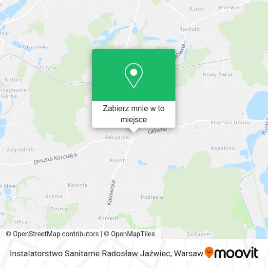 Mapa Instalatorstwo Sanitarne Radosław Jaźwiec