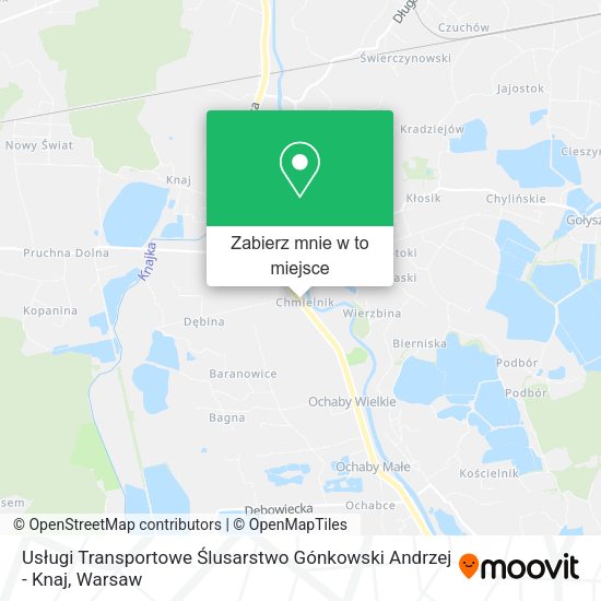 Mapa Usługi Transportowe Ślusarstwo Gónkowski Andrzej - Knaj