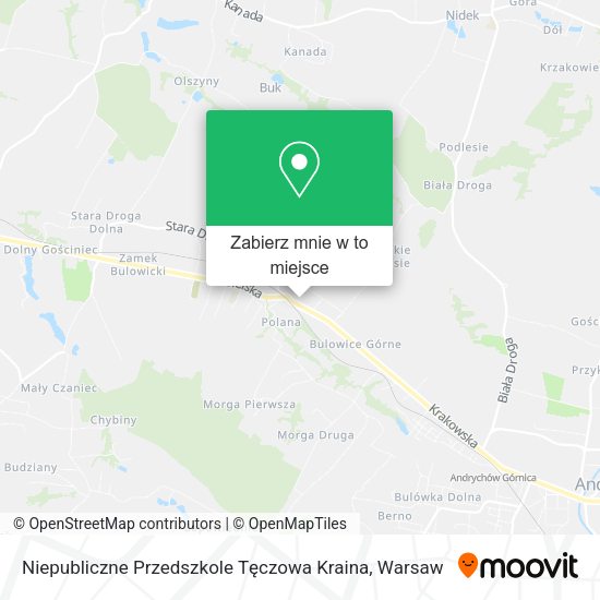 Mapa Niepubliczne Przedszkole Tęczowa Kraina