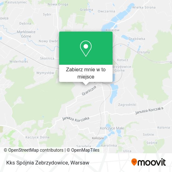 Mapa Kks Spójnia Zebrzydowice