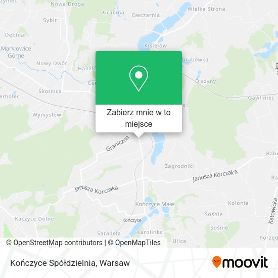 Mapa Kończyce Spółdzielnia