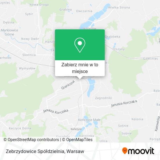 Mapa Zebrzydowice Spółdzielnia