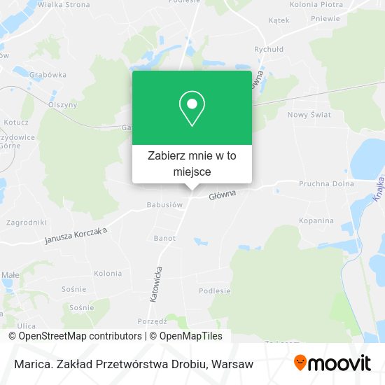 Mapa Marica. Zakład Przetwórstwa Drobiu