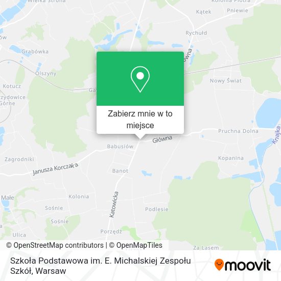 Mapa Szkoła Podstawowa im. E. Michalskiej Zespołu Szkół