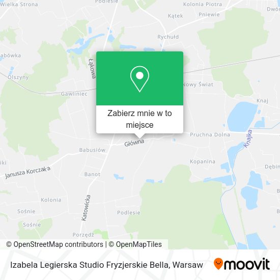 Mapa Izabela Legierska Studio Fryzjerskie Bella