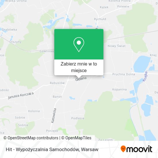 Mapa Hit - Wypożyczalnia Samochodów