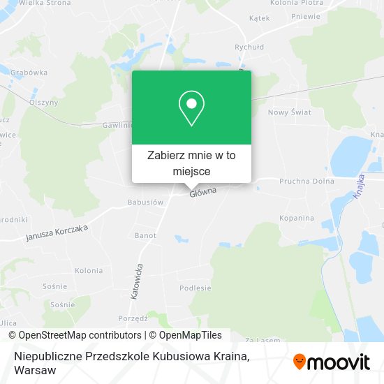 Mapa Niepubliczne Przedszkole Kubusiowa Kraina