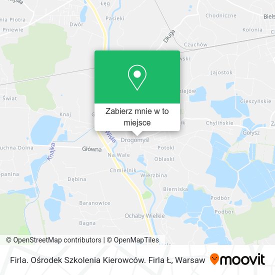 Mapa Firla. Ośrodek Szkolenia Kierowców. Firla Ł