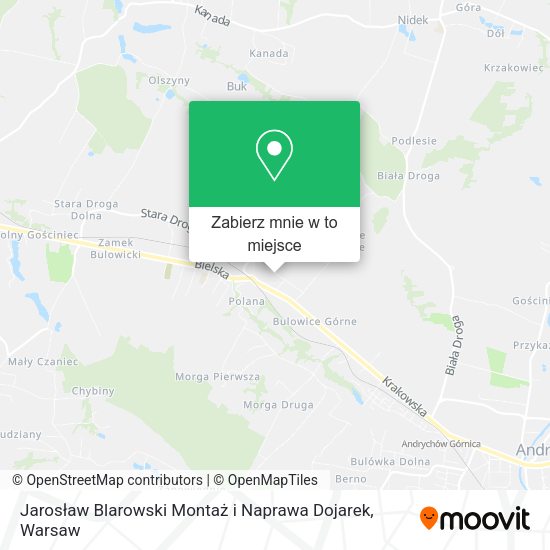 Mapa Jarosław Blarowski Montaż i Naprawa Dojarek