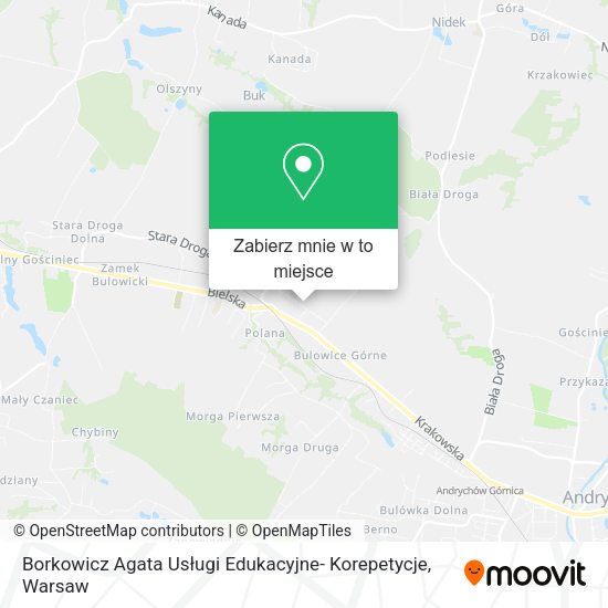 Mapa Borkowicz Agata Usługi Edukacyjne- Korepetycje