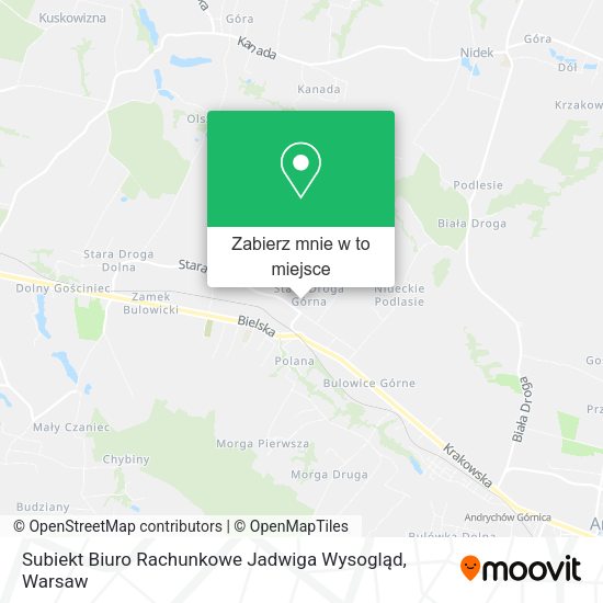 Mapa Subiekt Biuro Rachunkowe Jadwiga Wysogląd