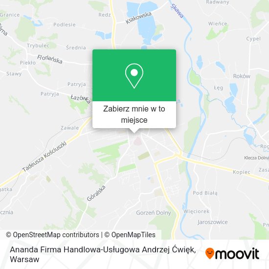 Mapa Ananda Firma Handlowa-Usługowa Andrzej Ćwięk