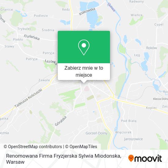 Mapa Renomowana Firma Fryzjerska Sylwia Miodonska