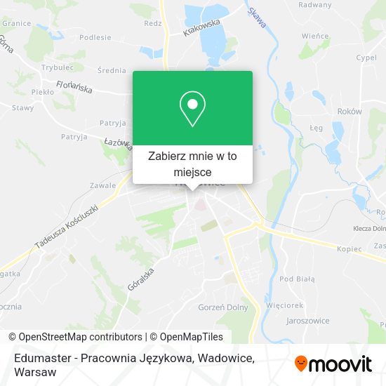 Mapa Edumaster - Pracownia Językowa, Wadowice