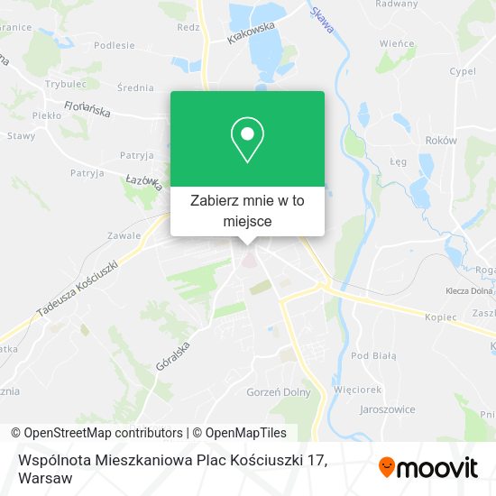 Mapa Wspólnota Mieszkaniowa Plac Kościuszki 17