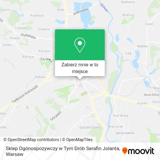 Mapa Sklep Ogónospozywczy w Tym Drób Serafin Jolanta