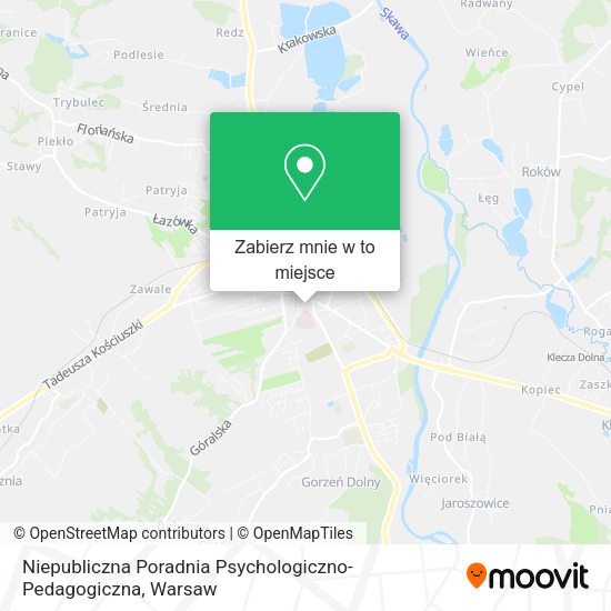 Mapa Niepubliczna Poradnia Psychologiczno-Pedagogiczna