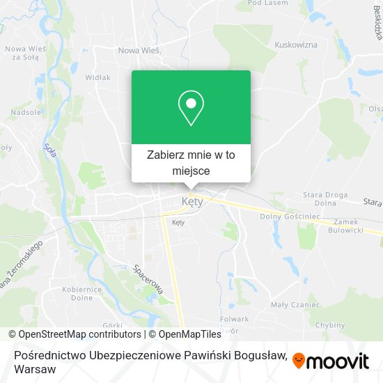 Mapa Pośrednictwo Ubezpieczeniowe Pawiński Bogusław