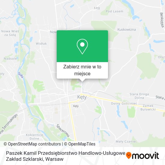 Mapa Paszek Kamil Przedsiębiorstwo Handlowo-Usługowe Zakład Szklarski