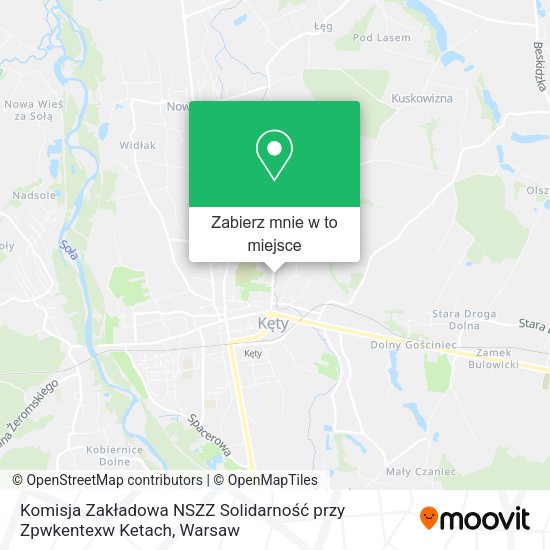 Mapa Komisja Zakładowa NSZZ Solidarność przy Zpwkentexw Ketach