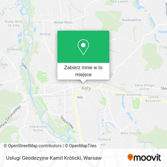 Mapa Usługi Geodezyjne Kamil Królicki