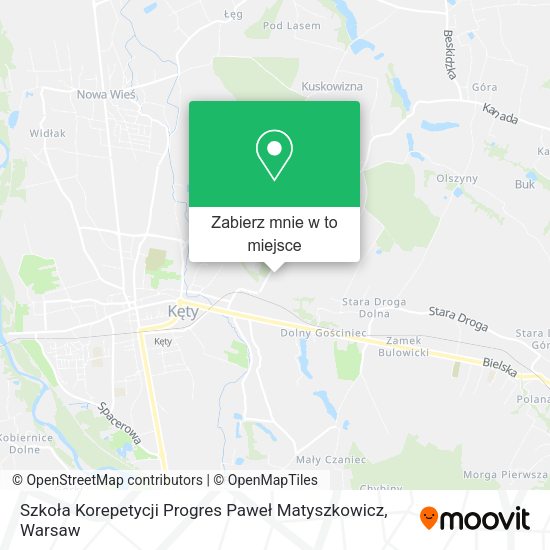 Mapa Szkoła Korepetycji Progres Paweł Matyszkowicz