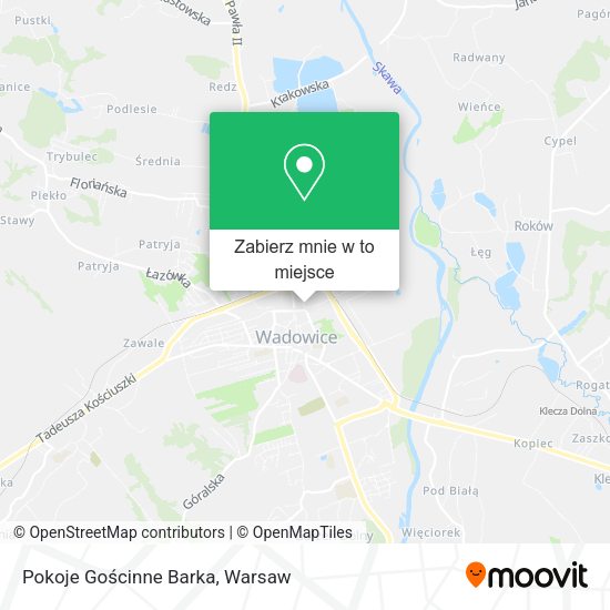 Mapa Pokoje Gościnne Barka