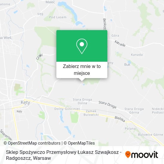 Mapa Sklep Spożywczo Przemysłowy Łukasz Szwajkosz - Radgoszcz