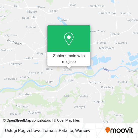 Mapa Usługi Pogrzebowe Tomasz Patalita