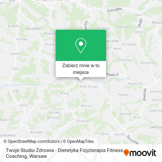 Mapa Twoje Studio Zdrowia - Dietetyka Fizjoterapia Fitness Coaching