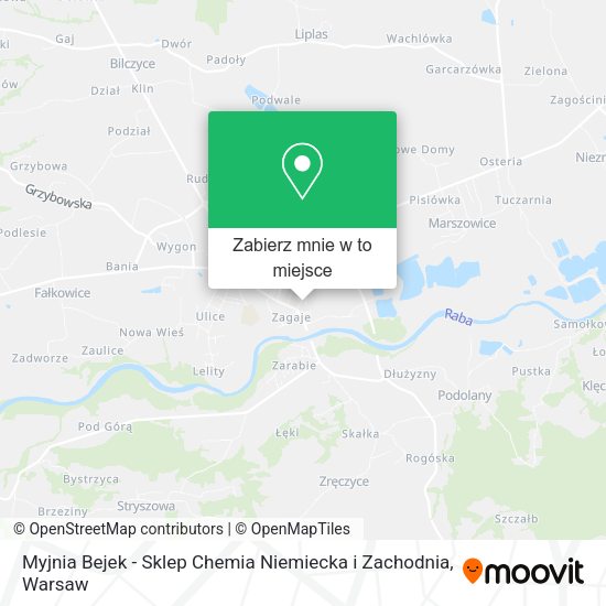 Mapa Myjnia Bejek - Sklep Chemia Niemiecka i Zachodnia