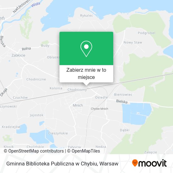 Mapa Gminna Biblioteka Publiczna w Chybiu