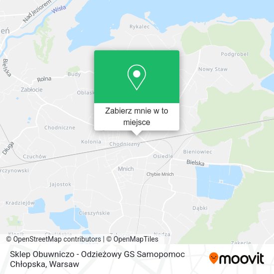 Mapa Sklep Obuwniczo - Odzieżowy GS Samopomoc Chłopska