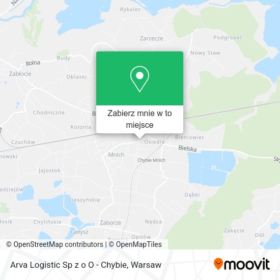 Mapa Arva Logistic Sp z o O - Chybie